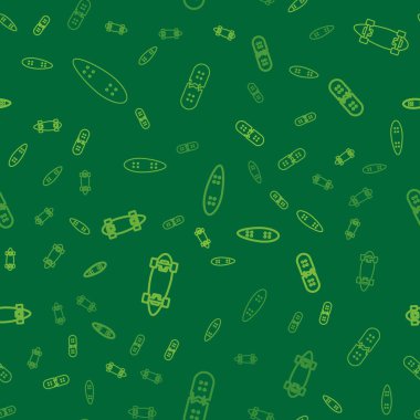 Hattı Longboard ya da kaykay, ve kırık güverteyi pürüzsüz bir şekilde ayarla. Vektör