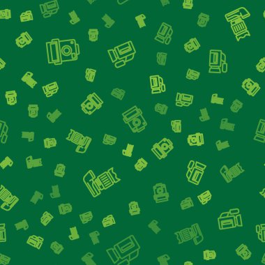 Foto kamera ve sinemanın hatlarını kusursuz bir şekilde ayarla. Vektör