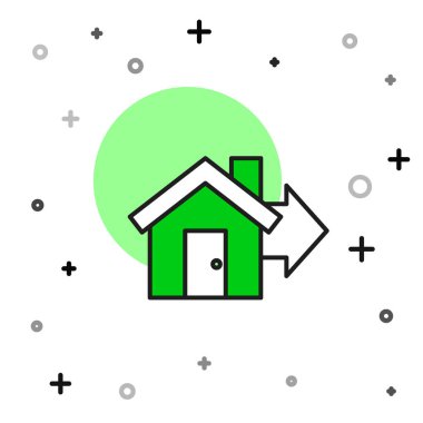 Filled outline Sale house icon isolated on white background. Buy house concept. Home loan concept, rent, buying a property.  Vector