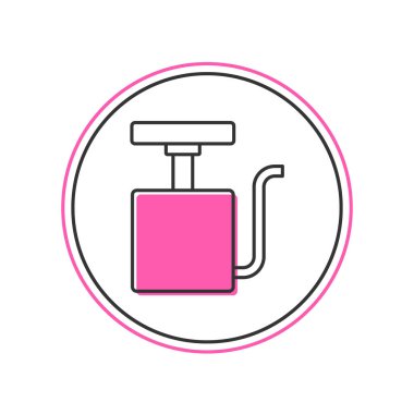 Beyaz arka planda izole edilmiş dinamit simgesi için ana hatlı fünye. Vektör