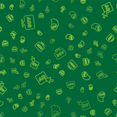 Satır Reklamcılığını ve kusursuz deseni ayarlayın. Vektör