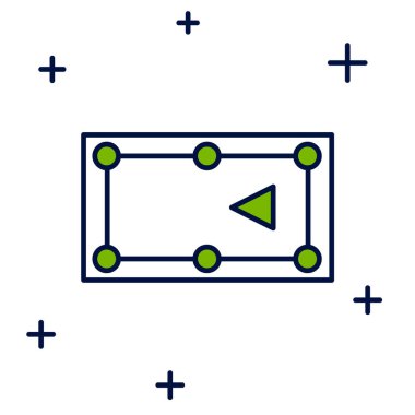 Filled outline Billiard table icon isolated on white background. Pool table.  Vector