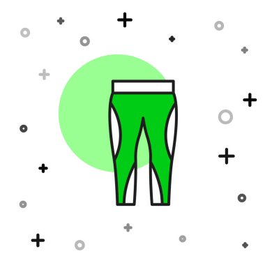 Filled outline Leggings icon isolated on white background.  Vector
