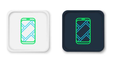 Şehir haritası gezinme simgesinin çizgi bilgileri beyaz arkaplanda izole edildi. Mobil Uygulama Arayüzü tasarımı. Coğrafi konsept. Renkli taslak konsepti. Vektör