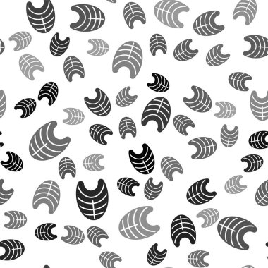 Siyah balık biftek ikonu beyaz arka planda izole edilmiş pürüzsüz desen. Vektör