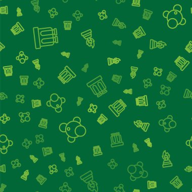 Test tüpü, molekül ve alkol ya da ruh yakıcıyı pürüzsüz desene ayarlayın. Vektör