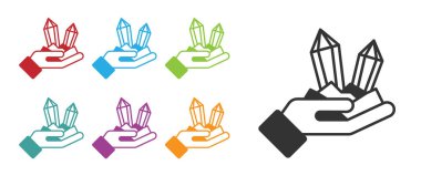 Siyah Taş ikonu beyaz arkaplanda izole edilmiş. Mücevher sembolü. Elmas. Simgeleri renklendirin. Vektör