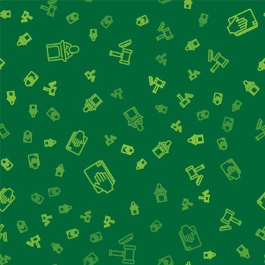 Yargıç, Kutsal Kitap üzerine yemin et ve kusursuz desen üzerine tokmak yap. Vektör