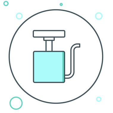 Beyaz arka planda izole edilmiş dinamit simgesi için hat tutacağı ateşleyicisi. Renkli taslak konsepti. Vektör