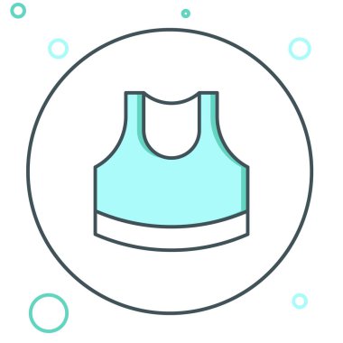 Beyaz arkaplanda dişi kırpıcı üst simgesi izole edildi. Fişek. Renkli taslak konsepti. Vektör