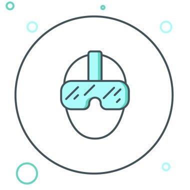 Beyaz arka planda izole edilmiş Özel Kuvvetler askeri ikonu. Ordu ve polis savunma sembolü. Renkli taslak konsepti. Vektör