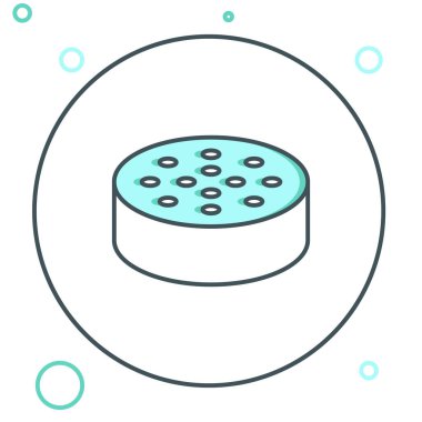 Çizgi Su algılayıcı simgesi beyaz arkaplanda izole edildi. Renkli taslak konsepti. Vektör