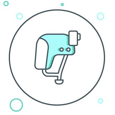 Çizgi kaykayı başlığı simgesi beyaz arkaplanda izole edildi. Olağanüstü bir spor. Spor malzemeleri. Renkli taslak konsepti. Vektör