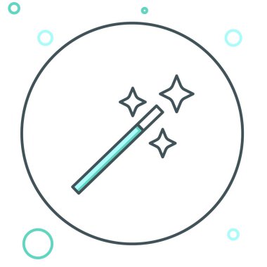 Çizgi Fotoğraf rötuşlama simgesi beyaz arkaplanda izole edildi. Fotoğrafçı, fotoğrafçılık, rötuş ikonu. Renkli taslak konsepti. Vektör