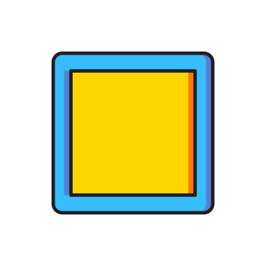 Renk Dikiş Deseni simgesi beyaz arkaplanda izole edildi. Dikiş için işaretler. Düz çizgili, gölgeli. Vektör