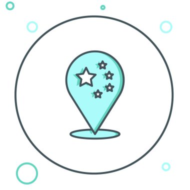 Çin çizgi bayrağı simgesi beyaz arkaplanda izole edildi. Renkli taslak konsepti. Vektör