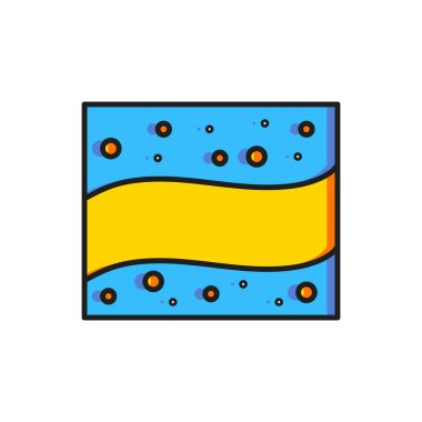 Beyaz arkaplanda izole edilmiş altın madeni simgesi. Düz çizgili, gölgeli. Vektör