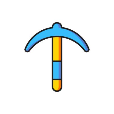 Renk Seçme simgesi beyaz arkaplanda izole edildi. Düz çizgili, gölgeli. Vektör