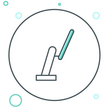 Çizgi Windscreen sileceği simgesi beyaz arkaplanda izole edildi. Renkli taslak konsepti. Vektör.