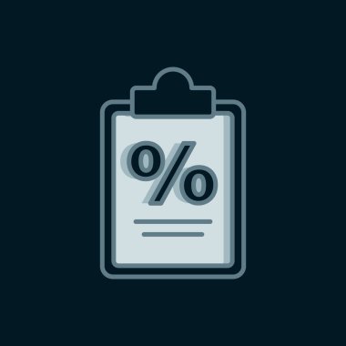 Satır Finans belgesi simgesi siyah arkaplanda izole edildi. Fatura ya da fatura konsepti için kağıt banka belgesi. Düz çizgili, gölgeli. Vektör.