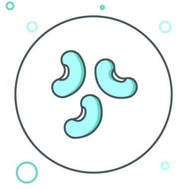 Beans çizgi simgesi beyaz arkaplanda izole edildi. Renkli taslak konsepti. Vektör.