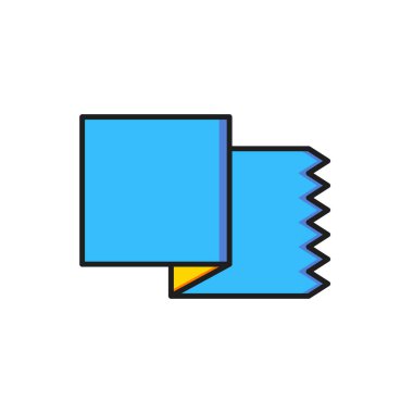 Renkli kumaş rulo simgesi beyaz arkaplanda izole edildi. Yuvarlan, paspas, halı, halı, halı ya da kağıt rulo ikonu. Düz çizgili, gölgeli. Vektör.