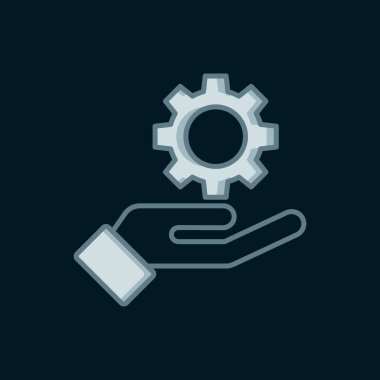 El simgesindeki satır ayarları siyah arkaplanda izole edildi. Düz çizgili, gölgeli. Vektör.