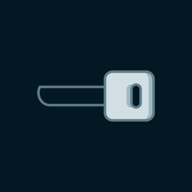 Satır Anahtarı simgesi siyah arkaplanda izole edildi. Düz çizgili, gölgeli. Vektör.