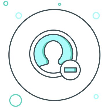 Satır Oluştur beyaz arkaplan üzerinde izole hesap ekran simgesi. Renkli taslak konsepti. Vektör.