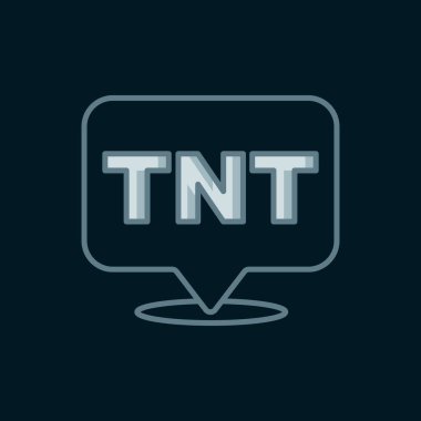 Dinamit patlatma çubuğu simgesi siyah arka planda izole edildi. Saatli bomba - patlama tehlikesi kavramı. Düz çizgili, gölgeli. Vektör.