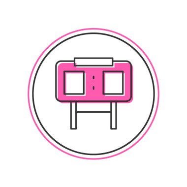 Doldurulmuş Sport mekanik skorbordu ve sonuç simgesi beyaz arkaplanda izole edildi. Vektör.