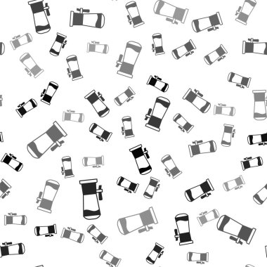 Siyah Bira tıklatma simgesi beyaz arkaplanda izole edilmiş pürüzsüz desen. Vektör.