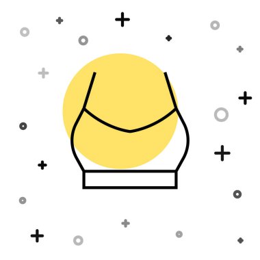 Beyaz arkaplanda siyah çizgi üzerine ekin ikonu izole edildi. Fişek. Rastgele dinamik şekiller. Vektör.