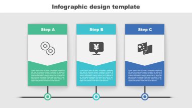 Çin Yuan 'ı ve Çin bayrağını kur. Ticari bilgi şablonu. Vektör.