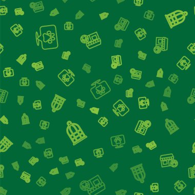 Hat konumu veterinerliği, kuşlar için kafes ve veteriner hastanesini kusursuz bir düzene sokun. Vektör.