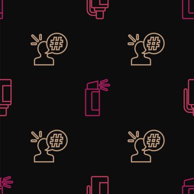 Hat el bombası, protesto ve biber gazını pürüzsüz bir şekilde yerleştirin. Vektör.