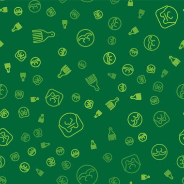 Barrette, Bıyık ve Sakal 'ı düzgün bir şekilde dizin. Vektör.