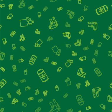 Çizgi boyası, sprey tabanca kutusu ve paten fırçasını kusursuz desene ayarlayın. Vektör.