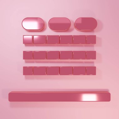 Ekranlı pembe sinema salonu ve pembe arka planda izole edilmiş koltuk ikonu. Minimalizm kavramı. 3 Boyutlu resimleme.