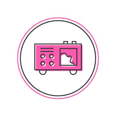 Doldurulmuş dış hat spektrometre simgesi beyaz arkaplanda izole edildi. Vektör.