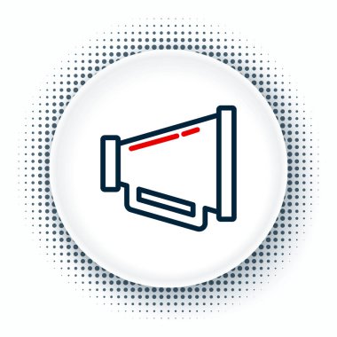 Beyaz arkaplanda Hat Megafonu simgesi izole edildi. Sözcü işareti. Renkli taslak konsepti. Vektör.