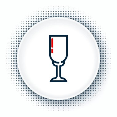 Beyaz arka planda izole edilmiş şampanya ikonu çizgisi. Renkli taslak konsepti. Vektör.