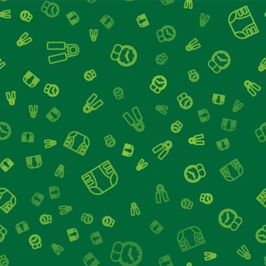 Çizgi spor genişleticisi, yetişkin bezi ve ilaç tabletini kusursuz desenlere ayarlayın. Vektör.