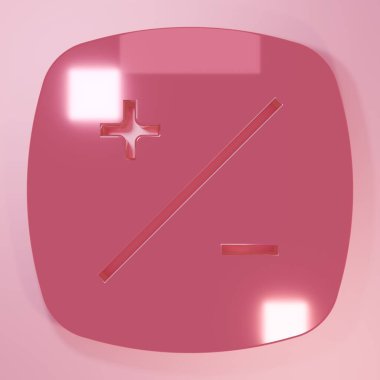 Pembe Pozlama tazminat ikonu pembe arka planda izole edildi. Minimalizm kavramı. 3 Boyutlu resimleme.