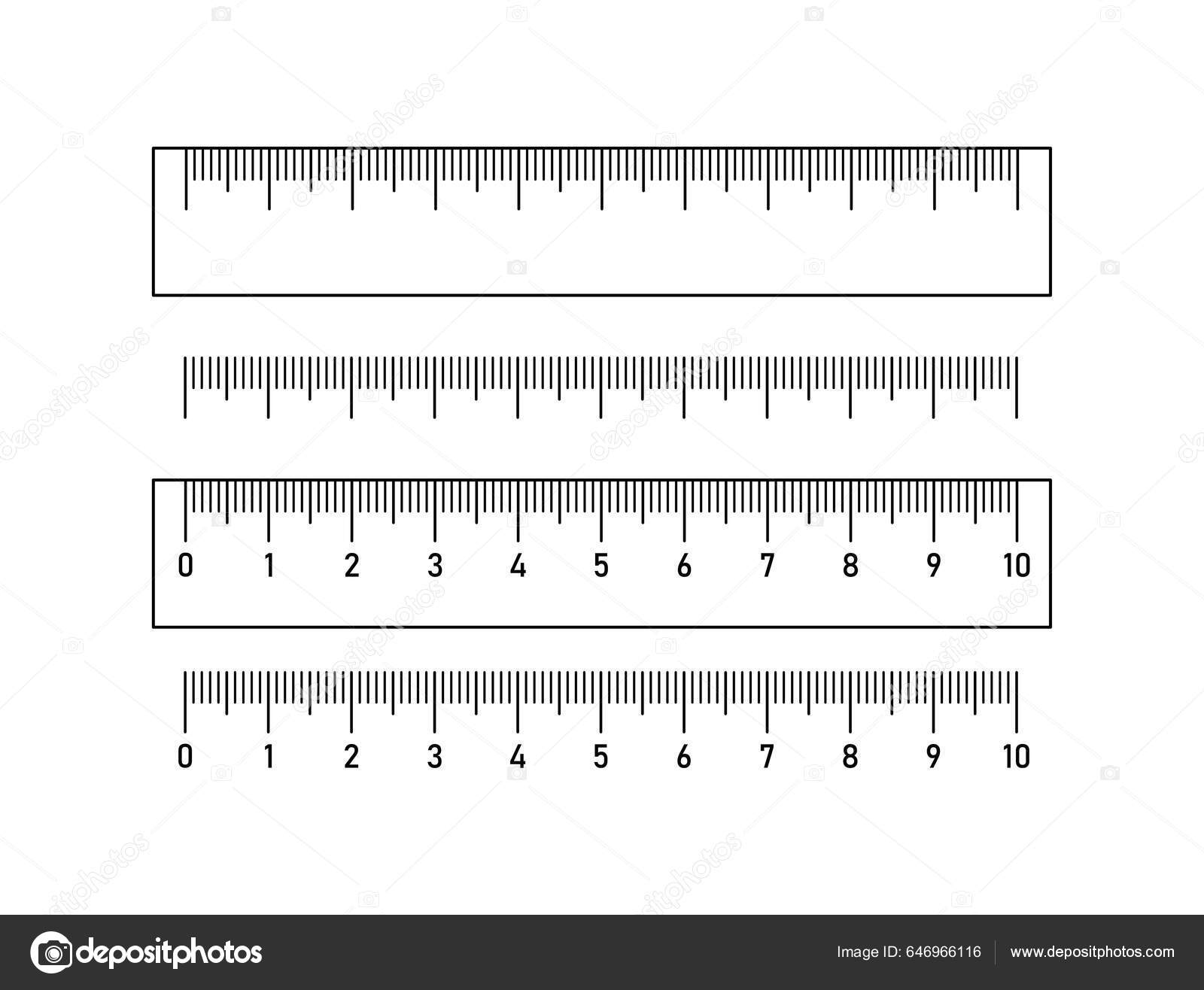 Ruler Set Flat White Rulers Vector Illustration Stock Vector by ...