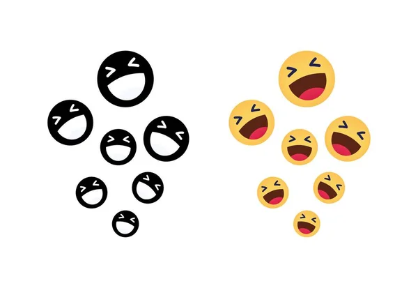 Емодзі Різні Стилі Барвисті Facebook Emoji Сміються Emoji Векторні Піктограми — стоковий вектор