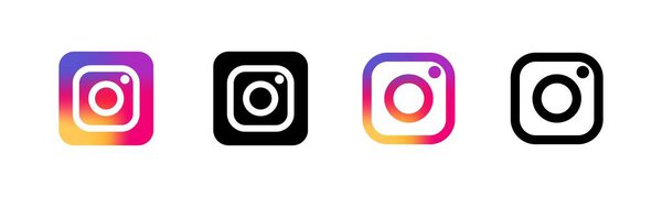 Instagram Diferentes Estilos Color Instagram Red Social Logotipo Instagram Iconos — Vector de stock