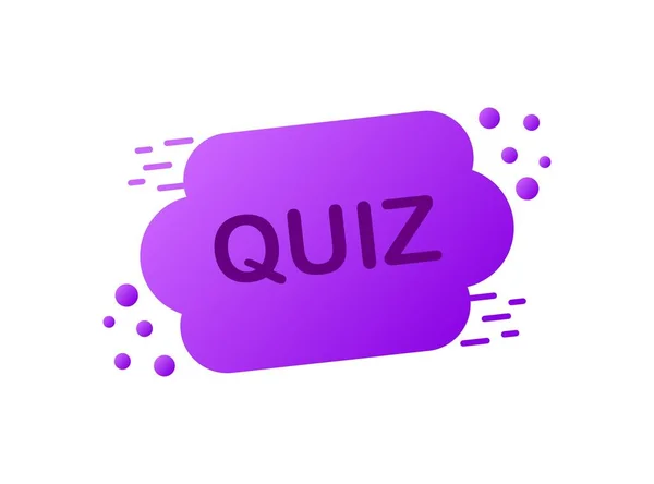 Quiz time banner with colorful brush strokes. Stock Vector