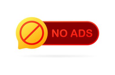 Reklam yok. Düz, renkli, reklam yok. Vektör illüstrasyonu