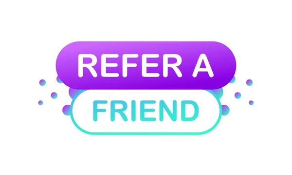 Refer Friend Sign Flat Color Refer Friend Vector Icon — Stock Vector
